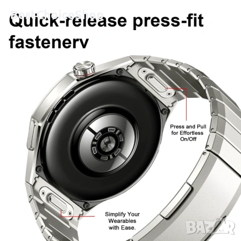 Титаниева каишка за смарт часовник Huawei Watch GT6 Pro 46 мм, снимка 8 - Каишки за часовници - 54906088