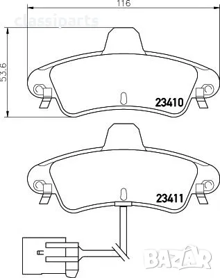 Спирачни накладки за Форд Мондео и Кугър / FORD Mondeo, Cougar, снимка 2 - Части - 55657937