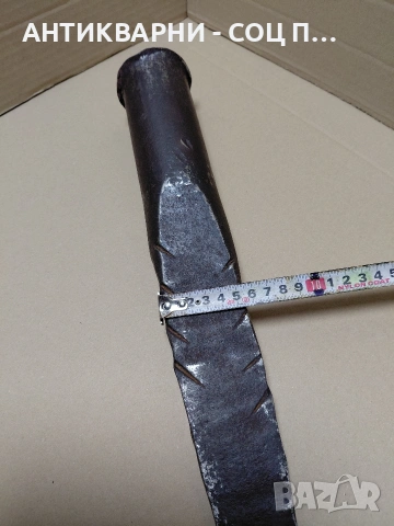 Соц Стар Ръчно Кован Голям Клин За Цепене На Прупи 5.500кг. НОМЕР 1887., снимка 8 - Антикварни и старинни предмети - 54905925