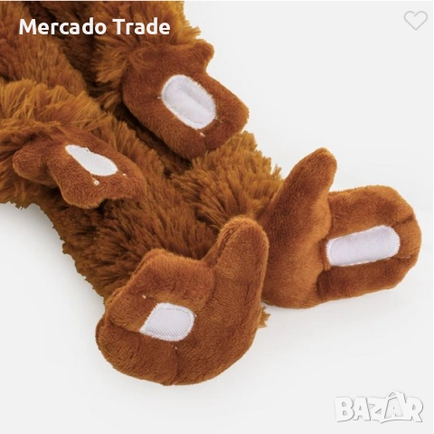 Плюшена маймунка Mercado Trade, Кафява, снимка 4 - Плюшени играчки - 54580919