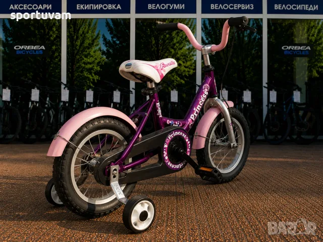 НОВ детски велосипед Leader Princess 12 Pink/Purple - БЕЗПЛАТНА ДОСТАВКА, снимка 4 - Детски велосипеди, триколки и коли - 55394059