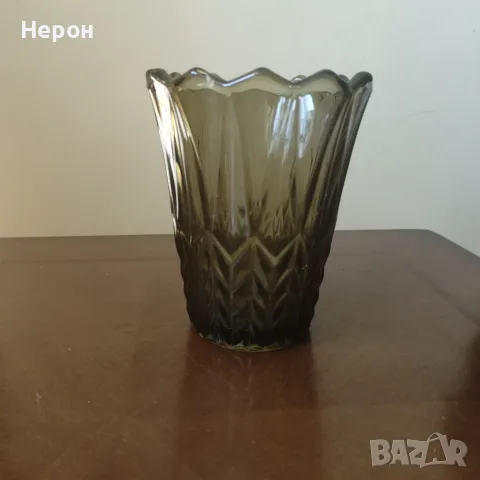 Стъклена ваза цветна, снимка 4 - Вази - 55345812