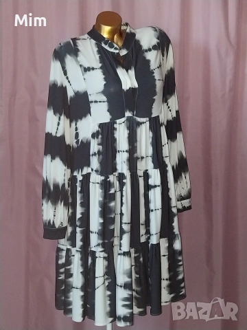 2XL/3XL Еластична рокля на волани , снимка 2 - Рокли - 55019202