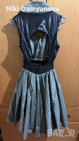 Зелена рокля - Размер XS, снимка 5 - Рокли - 53953457