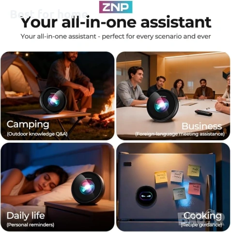 ZNP Z01 AI Companion цифрова значка, преносим Bluetooth 6.0 преводач с HD сензорен екран, снимка 7 - Друга електроника - 54961355