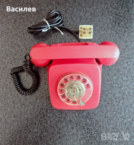 Ретро телефон TA-600 – Червен – Напълно работещ – Винтидж телефон от 1980 г