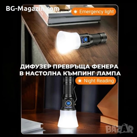 Мощен  фенер YEMAO ръчен LED прожектор 3000 Лумена 8 LED Диода за къмпинг лов риболов туризъм, снимка 5 - Къмпинг осветление - 54027515
