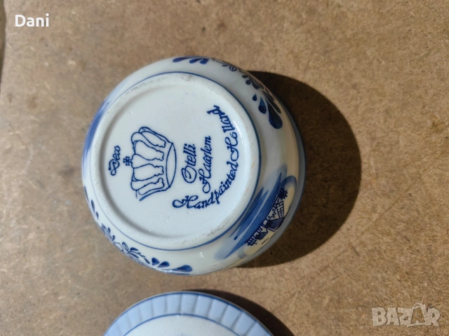 Винтидж порцеланова кутия Delft blue Holland, снимка 3 - Антикварни и старинни предмети - 54582716