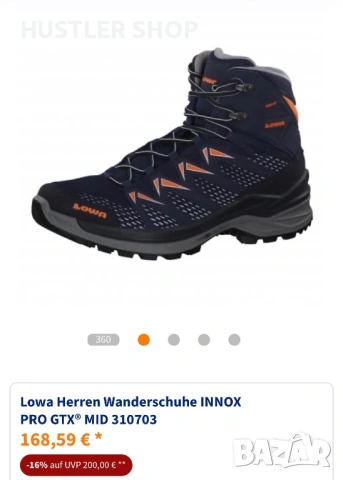 Мъжки туристически обувки LOWA INNOX PRO GORE-TEX. Размер 42, снимка 4 - Други - 54567779