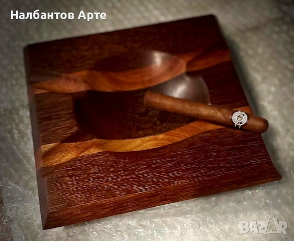 Пепелник за пури от екзотична дървесина - ръчна изработка, снимка 8 - Декорация за дома - 55279474