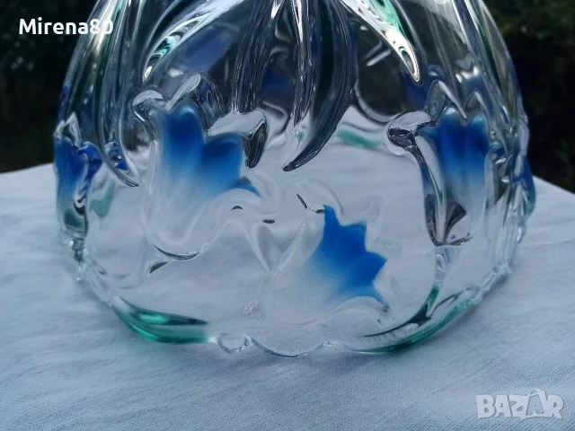 * Walther Glass * - кристална фруктиера, снимка 5 - Чинии - 55495196