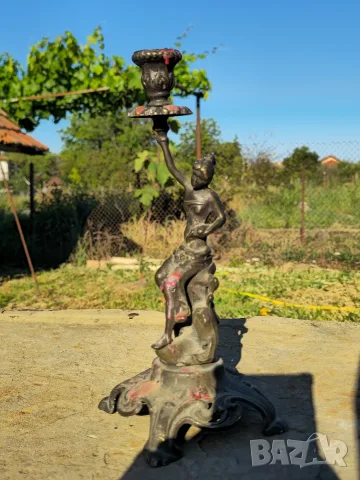 Стар Бронзов Свещник, снимка 2 - Други - 55329327