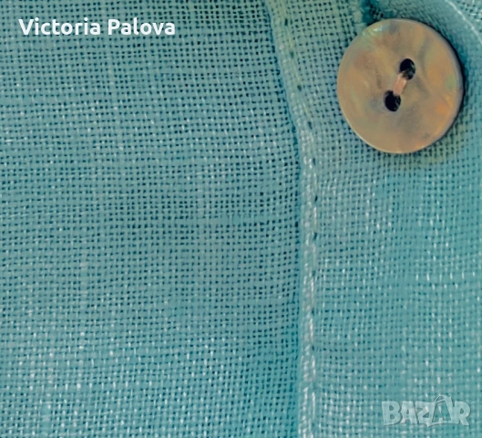 Дамска ленена риза красив цвят Ocean Air , снимка 9 - Ризи - 54152405