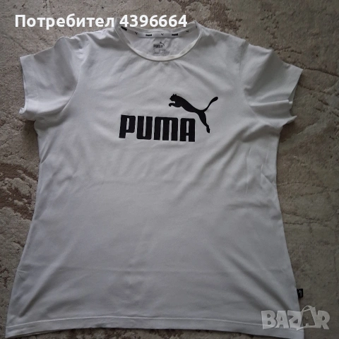 дамски бели тениски на puma и adidas л размер