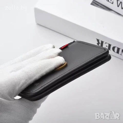 Ултратънък портфейл от естествена кожа за карти и лична карта – Мъжки и дамски компактен 10468, снимка 13 - Чанти - 54703772