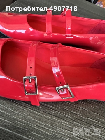 Bershka - червени дамски обувки , снимка 4 - Дамски ежедневни обувки - 55694824