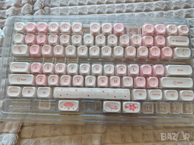 Sakura Japanese Keycaps Set за механична клавиатура – PBT / MX Compatible кейкап, снимка 2 - Клавиатури и мишки - 54692735