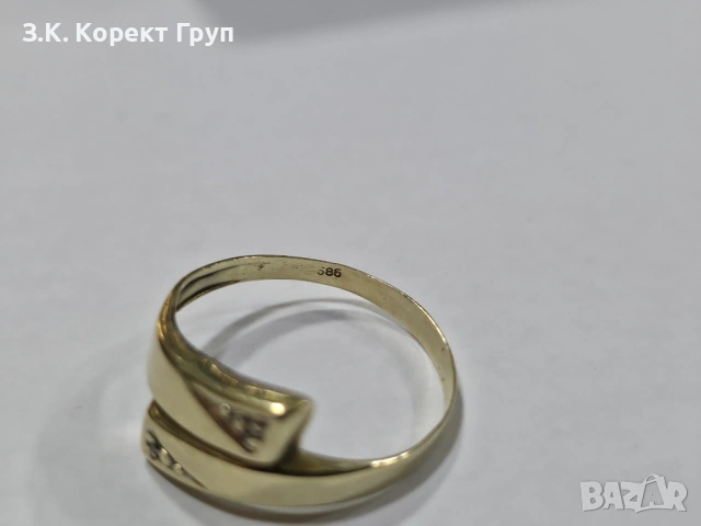Дамски златен пръстен 14К 585 / 1,27 гр., снимка 4 - Пръстени - 54384546