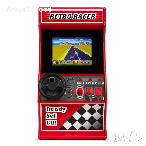 ORB Retro Mini Arcade Racing Game – Мини аркадна конзола с 30 ретро състезателни игри