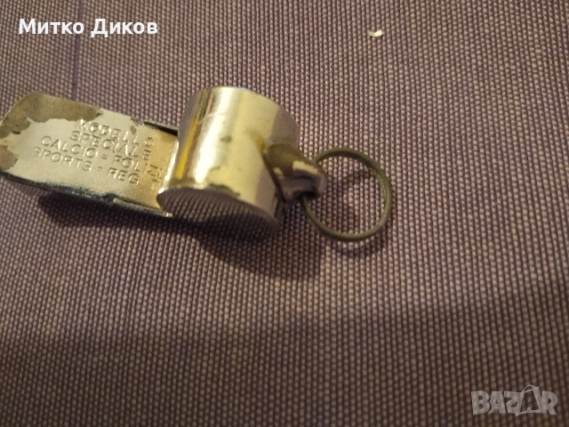 	Маркова италианска полицейска свирка отлична футболна Баллила Ballila с халка за закачване №4, снимка 3 - Футбол - 48884425