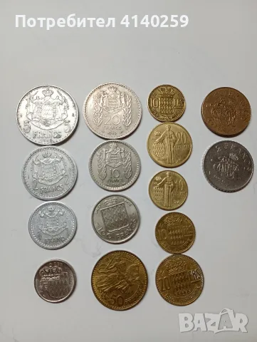 МОНАКО МОНЕТИ ЛОТ 5-2-1 ФРАНК 1943 Г 