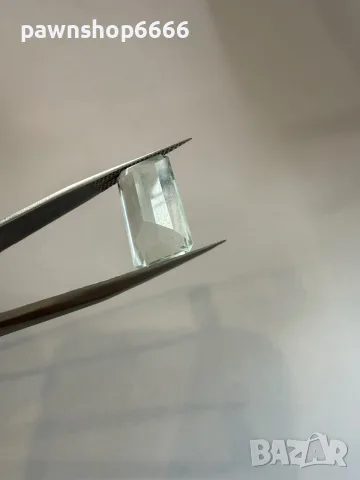 Естествен аквамарин 5.65 ct – Emerald Cut – естествен скъпоценен камък, снимка 10 - Други - 55394422