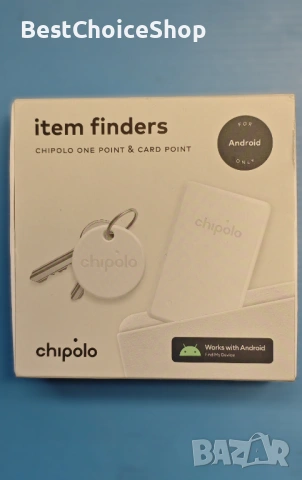 комплект тракери Chipolo CARD Point и Chipolo ONE Point, за Android, снимка 2 - Селфи стикове, аксесоари - 54402751