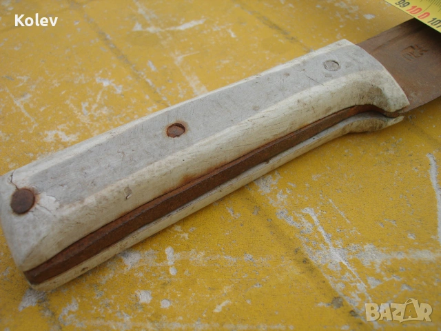 Голям стар кован нож с ковашки печат, снимка 6 - Колекции - 54369728