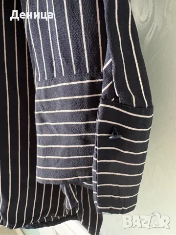 Раирана тъмносиня риза Massimo Dutti размер S / EUR 36, снимка 4 - Ризи - 55658366