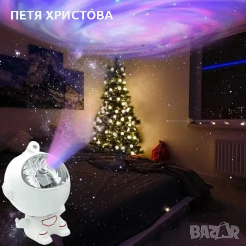 Нощна лампа прожектор Астронавт с дистанционно, с ефект "Звездно небе" , снимка 2 - Прожектори - 54785854