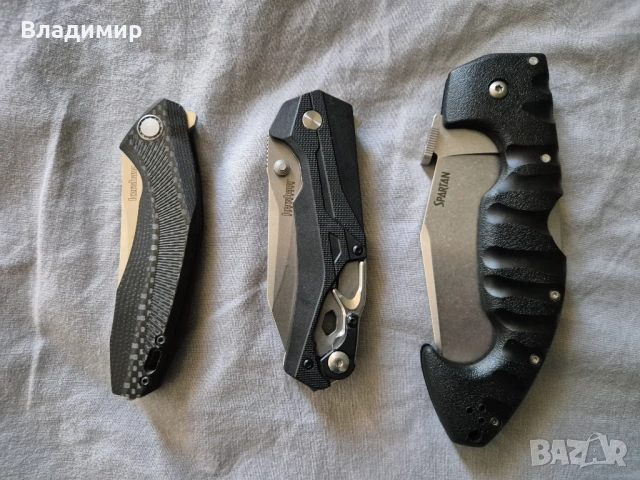 Сгъваеми джобни ножчета - Kershaw Tumbler, Kershaw Drivetrain, Cold Steel Spartan