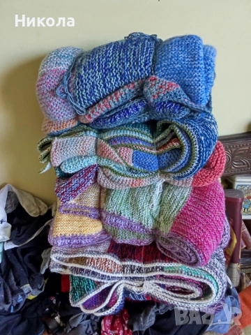 Нови хендмейд вълнени одеала Пачуърк, снимка 5 - Олекотени завивки и одеяла - 54329905