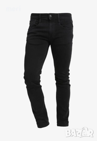 Оригинални Replay ANBASS Slim Fit дънки W33 L32 – черни, еластични, Made in Italy