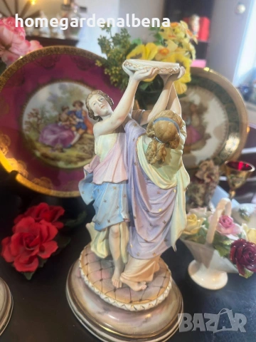 Порцеланова фигурална група „Two Graces" · Vion & Baury · France · Circa 1820 — рядка антика, снимка 5 - Антикварни и старинни предмети - 54062117