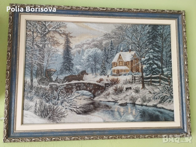 Гоблен Зимно вълшебство , снимка 2 - Гоблени - 54236491