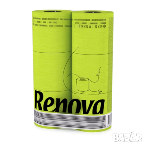 Ренова зелена тоалетна хартия Renova green toilet paper 