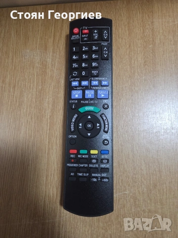 Дистанционно управление за Blu-ray рекордери и DVD плейъри Panasonic, модел N2QAYB000986. , снимка 2 - Дистанционни - 54432426