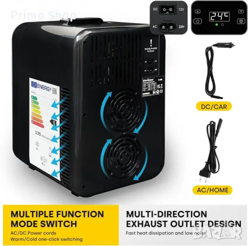 10L Мини Хладилник 12V / 220V, LCD Дисплей, Охлаждане и Затопляне, Enventor, снимка 5 - Хладилни чанти - 55409689