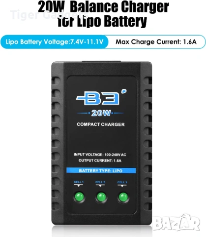 B3 зарядно за LiPo батерии 2S 3S 7.4V 11.1V RC балансиращо, снимка 2 - Друга електроника - 54135718