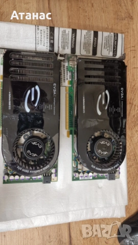 ЗА SLI 2 X EVGA GTX 8800 GTS 640MB - РАБОТЕЩ КОМПЛЕКТ, снимка 1 - Видеокарти - 54218652