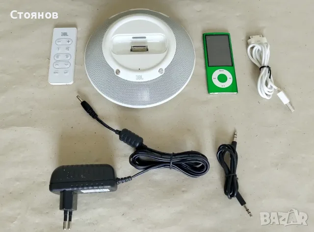 JBL ON STAGE MICRO2 + Apple iPod Nano 5th Gen 8GB Green A1320, снимка 2 - Аудиосистеми - 55303807
