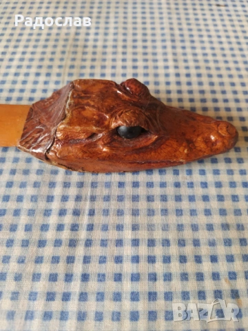 стар нож за писма Крокодил , снимка 4 - Други - 54107928