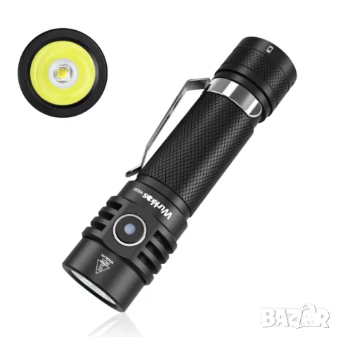 Мощно Тактическо Фенерче EDC Wurkkos WK03 1800LM Luminus SST40 LED IP68 18650 ATR TIR Оптика 90° Лъч, снимка 12 - Екипировка - 55296226