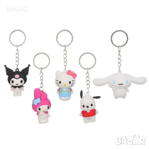 Детски ключодържатели hello kitty 5 броя 4 см пластмаса_1255319