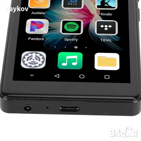MP3 плейър, 4.0 инча, Bluetooth 5.0, 1500mAh, черен, снимка 4 - Друга електроника - 54812760