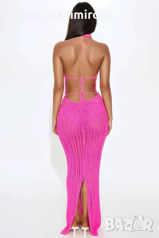 Ефектна Плетена Секси Рокля - Бранд FASHION NOVA, снимка 3 - Рокли - 55342334