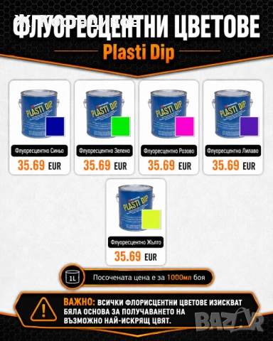 Уникална гумирана боя Plasti Dip - Пласти дип спрей и боя, снимка 8 - Аксесоари и консумативи - 54884019