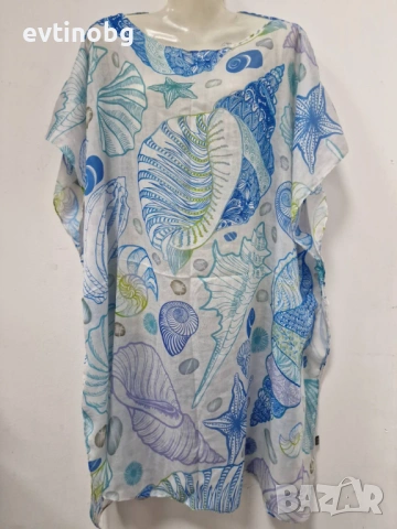 Плажна туника от 100% памук – Стил и комфорт за лятото, снимка 4 - Туники - 54133594