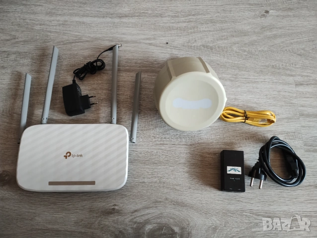 MikroTik RB SXTR&R11e-LTE Насочена антена 10 dBi 4G LTE + рутер Tp-link