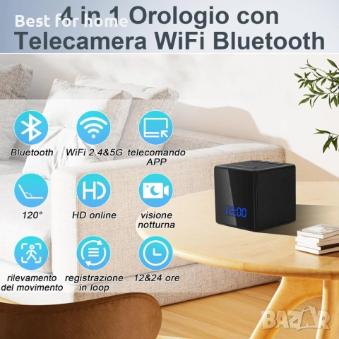 LXMIMI 2.4&5Ghz WiFi скрита камера, снимка 2 - Друга електроника - 54860270
